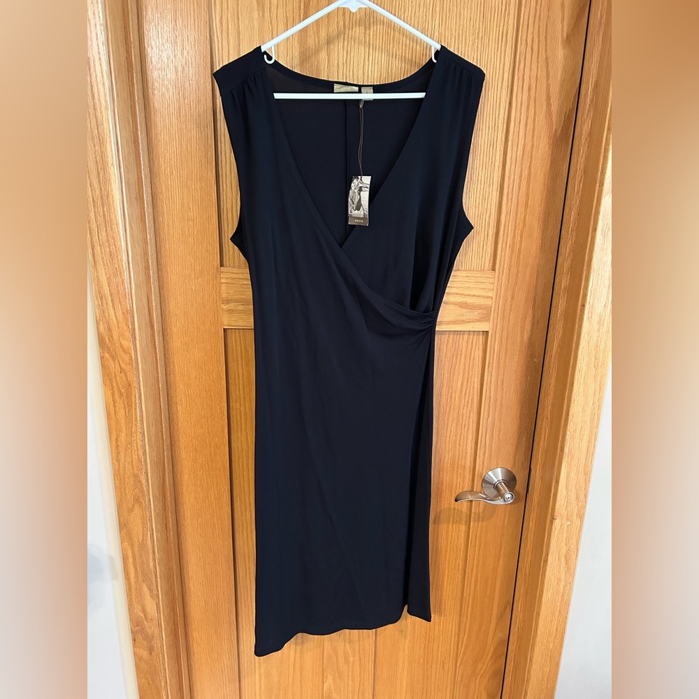 NWT Caslon Midi Black Dress L
